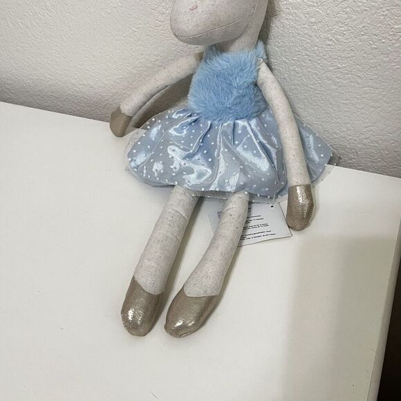 Orange Tree Toys Kids Blue Unicorn Ballerina Rag Doll Plush Tutu 20" NWT - Picture 5 of 16